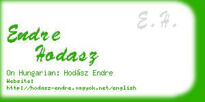 endre hodasz business card