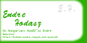 endre hodasz business card